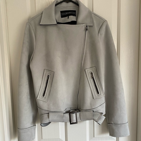 ⛔️Decjuba Women faux suede biker jacket size AU10 - Picture 5 of 13